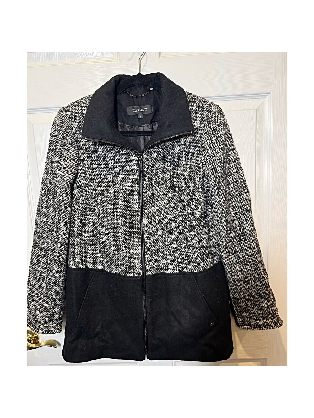 Tweed Zip Front Jacket